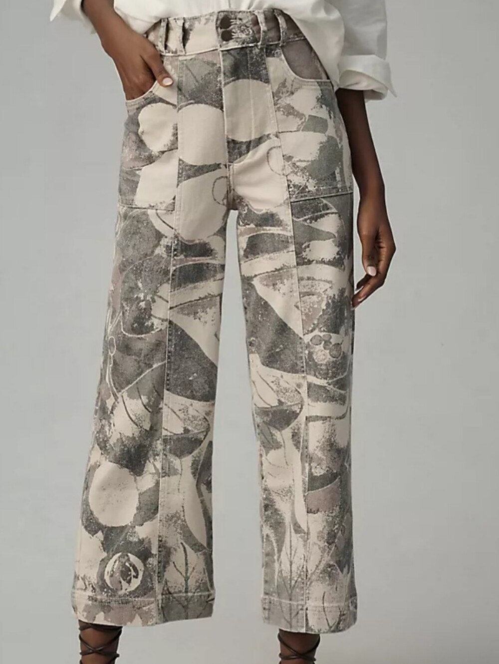 PILCRO The Skipper Seamed High Rise Wide Leg Pants - Women's Size 25"